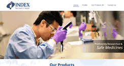 Desktop Screenshot of indexpharmaceuticals.com