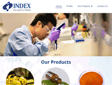 Tablet Screenshot of indexpharmaceuticals.com